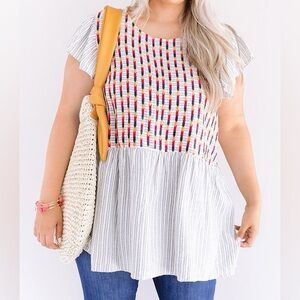 Plus size babydoll top NWT